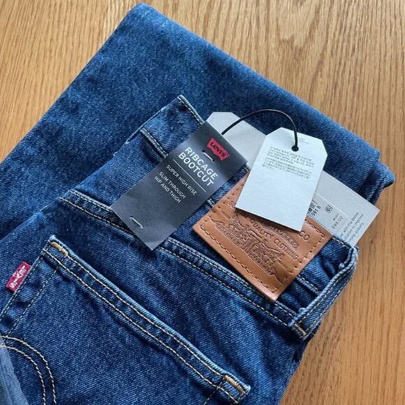 Levi's high waisted ribcage boot flare jeans 27x33 - Picture 5 of 5